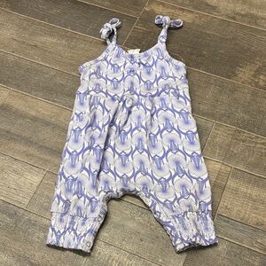 Kate Quinn Modal Bamboo Purple & White‎ Romper Size 3/6 months
